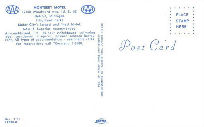 Monterey Motel - Old Postcard